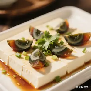 Tofu sa stoletnim jajima, hladno / 凉拌皮蛋豆腐