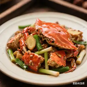 Rak sa mladim lukom i đumbirom / 葱姜炒蟹